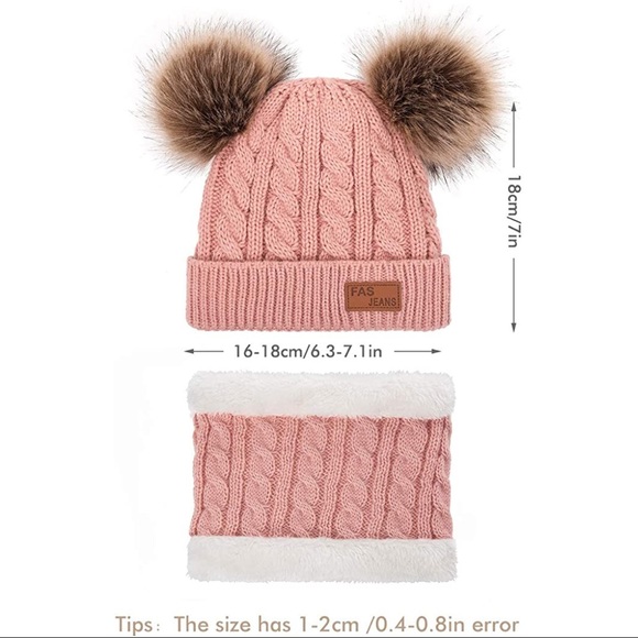 Hat Scarf Set for baby girl infant (0-24 Months) - Picture 2 of 8